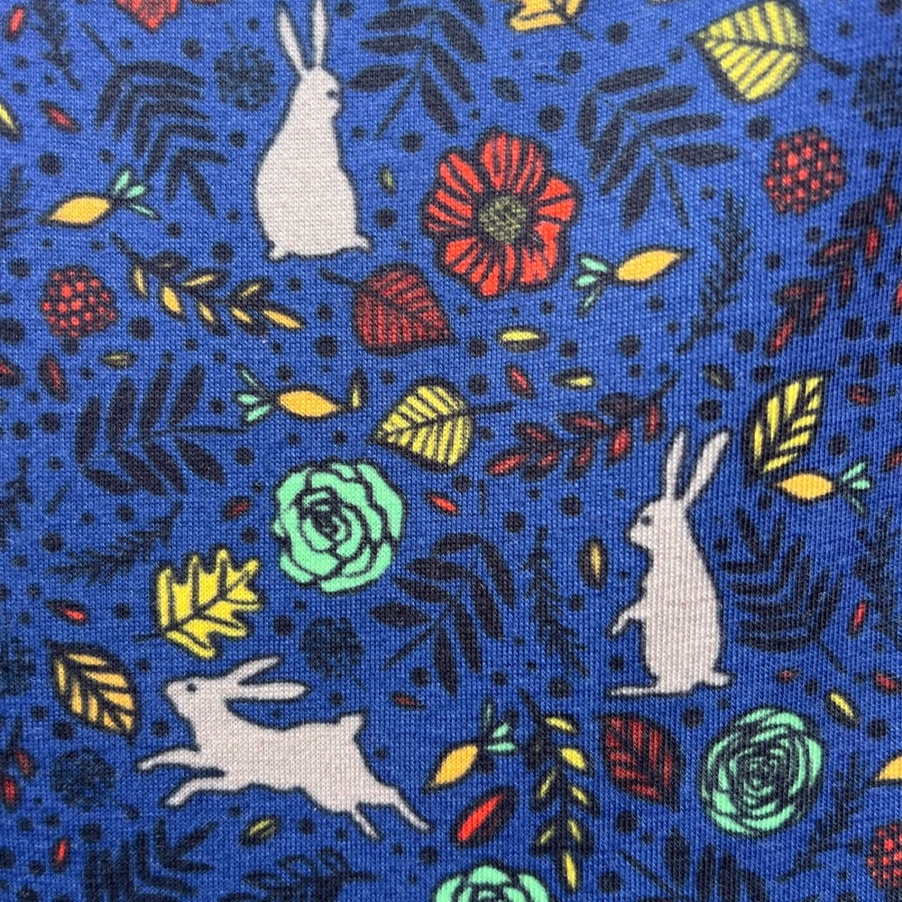 Blue Popsy dress with bunnies and pockets - Picture 2 of 3